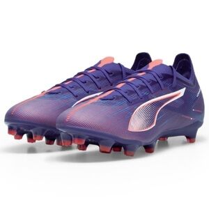 Puma Men’s Ultra 5 Match Firm Ground Soccer Cleats 8.5 Purple Pink NEW
